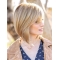 12" Chin Length Blonde Straight Affordable Bob Wigs