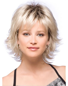 Fashionable Blonde Straight Chin Length Synthetic Wigs Fashionable Blonde Straight Chin Length Synthetic Wigs