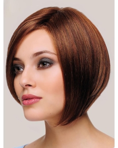 Soft 10" Chin Length Straight Brown Bob Wigs Soft 10" Chin Length Straight Brown Bob Wigs