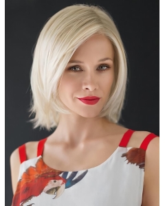 Monofilament 12" Straight Chin Length White Synthetic Wigs Online Monofilament 12" Straight Chin Length White Synthetic Wigs Online