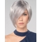 Straight Chin Length 10" Monofilament Convenient Grey Wigs