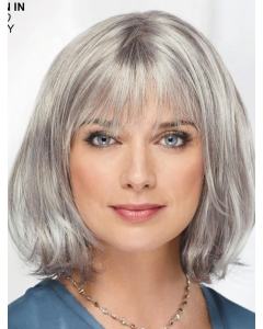 Straight Chin Length 12" Monofilament Sassy Grey Wigs Straight Chin Length 12" Monofilament Sassy Grey Wigs