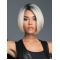 Black to White 10" Straight Chin Length Bob Wigs