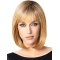 10" Straight Blonde Bobs Medium Wigs