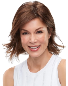 12" Straight Auburn Monofilament Wig Without Bangs