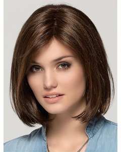 Remy Human Hair Monofilament Brown 11" Bob Wig Remy Human Hair Monofilament Brown 11" Bob Wig