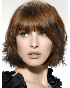 Brown Cool Straight Synthetic Medium Wigs Brown Cool Straight Synthetic Medium Wigs