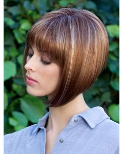 Monofilament Brown Straight Bob Cut Wig Monofilament Brown Straight Bob Cut Wig
