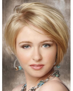 Soft Blonde Straight Chin Length Lace Front Wigs