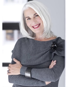 14" Straight Chin Length Lace Front Grey Wigs for Lady 14" Straight Chin Length Lace Front Grey Wigs for Lady