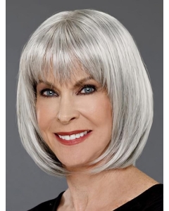 Grey Lady Chin Length Bobs Capless Wigs Grey Lady Chin Length Bobs Capless Wigs