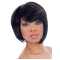 Polite Black Straight Chin Length African American Wigs