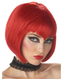 10 Inches Straight Bobs Cute Lace Front Synthetic Red Wigs 10 Inches Straight Bobs Cute Lace Front Synthetic Red Wigs