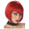 10 Inches Straight Bobs Cute Lace Front Synthetic Red Wigs