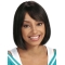 Fashionable Black Straight Chin Length African American Wigs