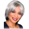 Dip Grey Lady Chin Length Wigs