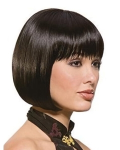 Fashion Black Straight Chin Length Synthetic Wigs Fashion Black Straight Chin Length Synthetic Wigs