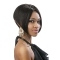 Traditiona Black Straight Chin Length Lace Wigs