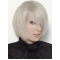 Young Fashion Platinum Blonde With Side Bangs Chin Length Capless Wigs