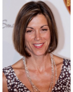 Chin Length Straight Full Lace Brown 12" Lady Wigs