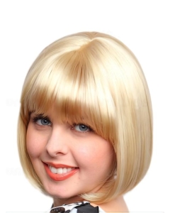 Bobs Suitable Blonde Straight Medium Wigs Bobs Suitable Blonde Straight Medium Wigs