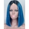 Chin Length Straight Full Lace Wigs Ombre Wigs 14" 