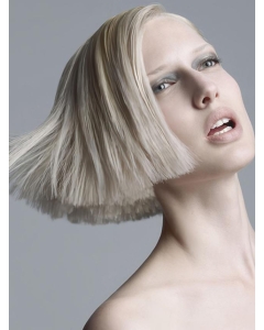 Young Fashion Platinum Blonde Chin Length Bobs Straight Wigs Young Fashion Platinum Blonde Chin Length Bobs Straight Wigs