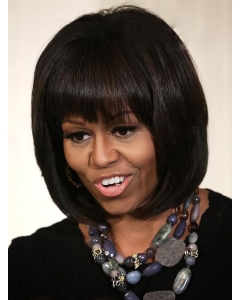 Layered Short Straight Michelle Obama Wigs Celebrity Wig Layered Short Straight Michelle Obama Wigs Celebrity Wig