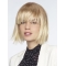 Perfect Blonde Chin Length Straight With Bangs High Quality Wigs