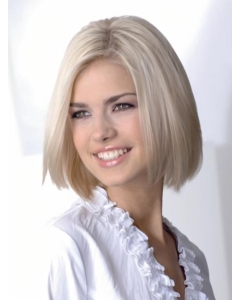 Young Fashion Platinum Blonde Medium Length Haircut Straight Full Lace Remy Human Wigs Young Fashion Platinum Blonde Medium Length Haircut Straight Full Lace Remy Human Wigs