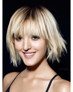 Young Fashion Comfortable Blonde Chin Length Girl Wigs Young Fashion Comfortable Blonde Chin Length Girl Wigs