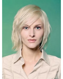 Young Fashion Chin Length Platinum Blonde Full Lace Human Wigs Young Fashion Chin Length Platinum Blonde Full Lace Human Wigs