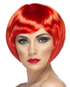 Bright Red Bobs Capless Synthetic Wigs Bright Red Bobs Capless Synthetic Wigs