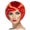 Bright Red Bobs Capless Synthetic Wigs