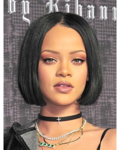 Black Straight 10" Bobs Rihanna Hair Black Straight 10" Bobs Rihanna Hair
