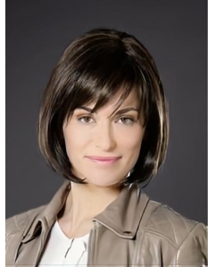 Monofilament Synthetic 10" Straight Brown Chin Length Bob Cut Wigs Monofilament Synthetic 10" Straight Brown Chin Length Bob Cut Wigs