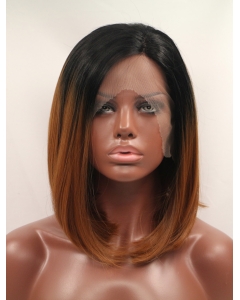 Synthetic Ombre/2 Tone 12" Straight Lace Front Bobs Chin Length Wigs Synthetic Ombre/2 Tone 12" Straight Lace Front Bobs Chin Length Wigs