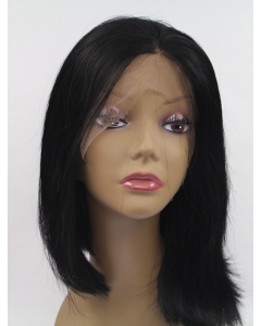 Synthetic Lace Front 13" Straight Black Without Bangs Chin Length Wigs Synthetic Lace Front 13" Straight Black Without Bangs Chin Length Wigs