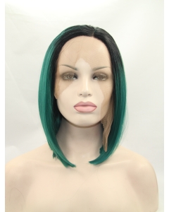 Synthetic Chin Length Ombre/2 Tone Lace Front 13" Without Bangs Straight Wigs Synthetic Chin Length Ombre/2 Tone Lace Front 13" Without Bangs Straight Wigs