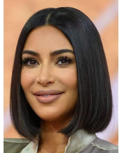 Lace Front Chin Length Black Straight Bobs Kim Kardashian Wigs Lace Front Chin Length Black Straight Bobs Kim Kardashian Wigs