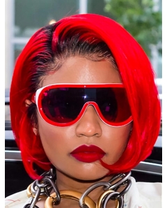 Red 10" Straight Bobs Chin Length Nicki Minaj Wigs Red 10" Straight Bobs Chin Length Nicki Minaj Wigs