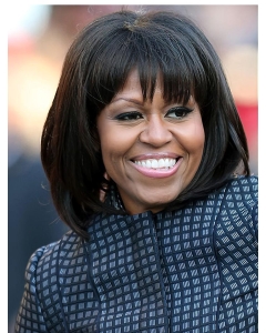 Straight Black Lace Front Chin Length With Bangs Michelle Obama Wigs Straight Black Lace Front Chin Length With Bangs Michelle Obama Wigs