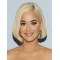 Straight Grey Capless Chin Length Bobs Katy Perry Wigs