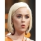Straight Platinum Blonde Lace Front Chin Length Bobs Katy Perry Wigs