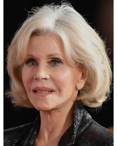 Grey 12" Straight Bobs Chin Length Jane Fonda Wigs Grey 12" Straight Bobs Chin Length Jane Fonda Wigs