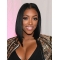 Straight Chin Length Black Remy Human Hair Porsha Williams Wigs