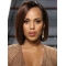 Straight Chin Length Brown Synthetic Kerry Washington Wigs