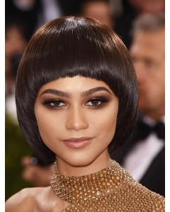 Capless 10" Straight Chin Length Bobs Zendaya Wigs Capless 10" Straight Chin Length Bobs Zendaya Wigs