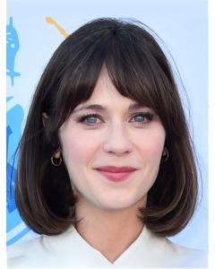 12" Lace Front Chin Length Synthetic Straight Zooey Deschanel Wigs 12" Lace Front Chin Length Synthetic Straight Zooey Deschanel Wigs