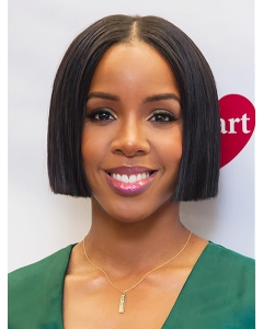 Straight Black Bobs Lace Front Chin Length Kelly Rowland Wigs Straight Black Bobs Lace Front Chin Length Kelly Rowland Wigs